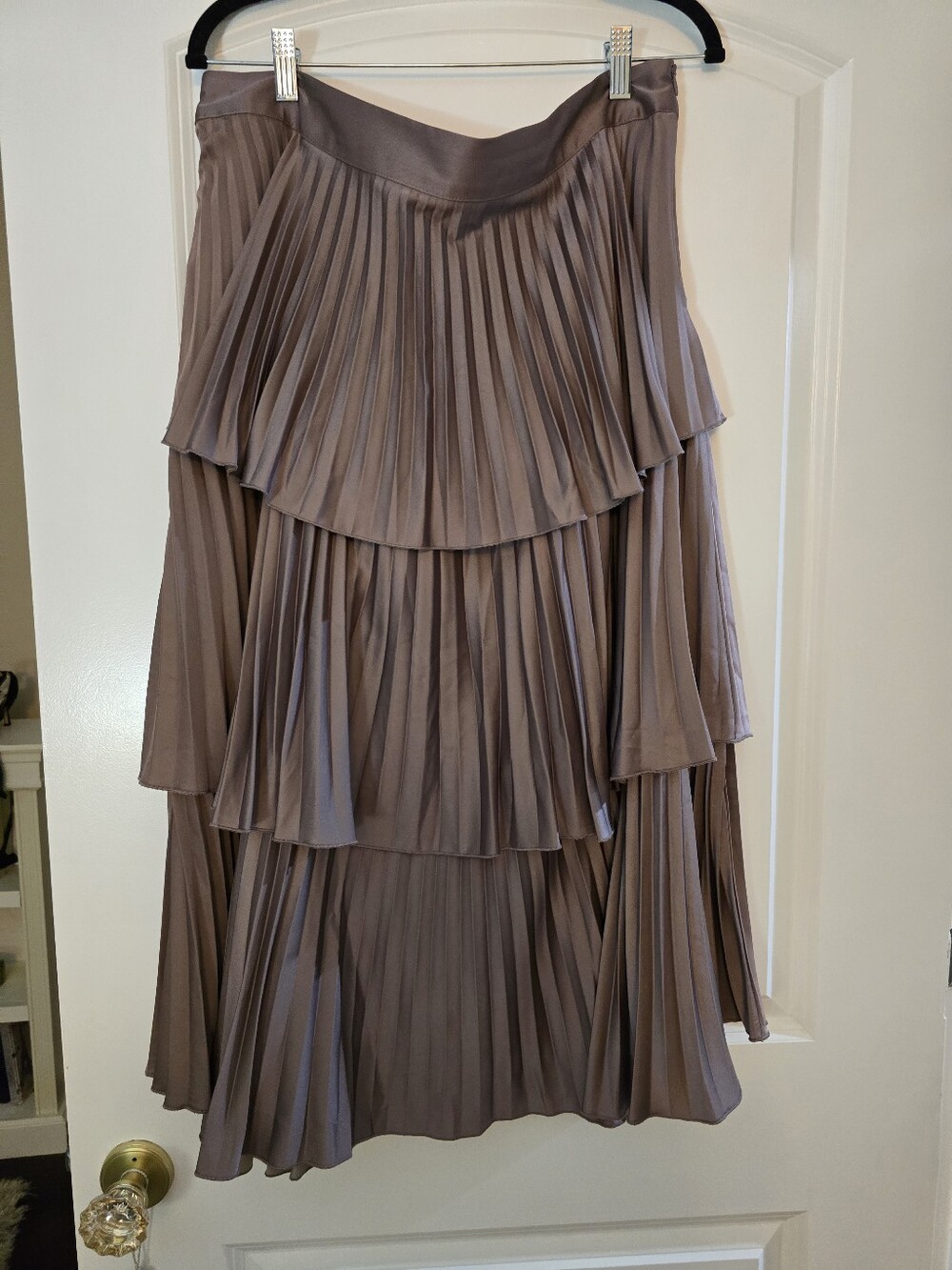 Dainty Jewells Mauve Pleated Blouse